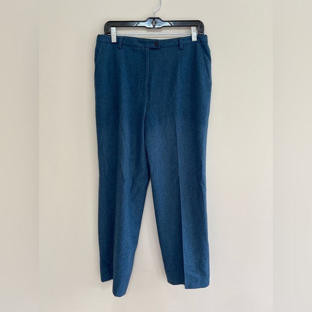 Pendelton Vintage 100% Wool Blue Tailored Trousers Straight Leg Classic, 8P